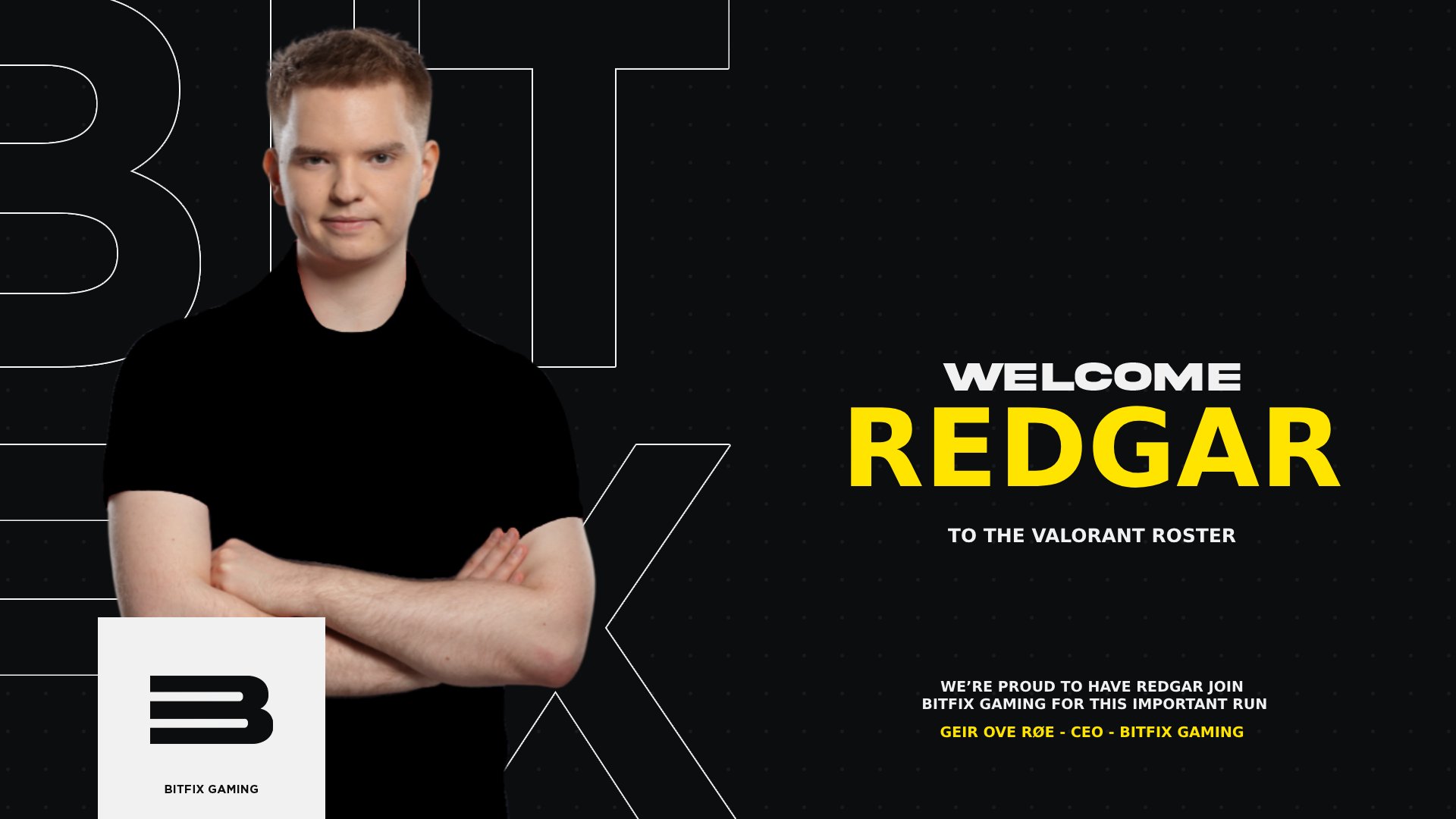 Redgar joins Bitfix Gaming for VCL EMEA Stage 2 | VALORANT Esports News ...