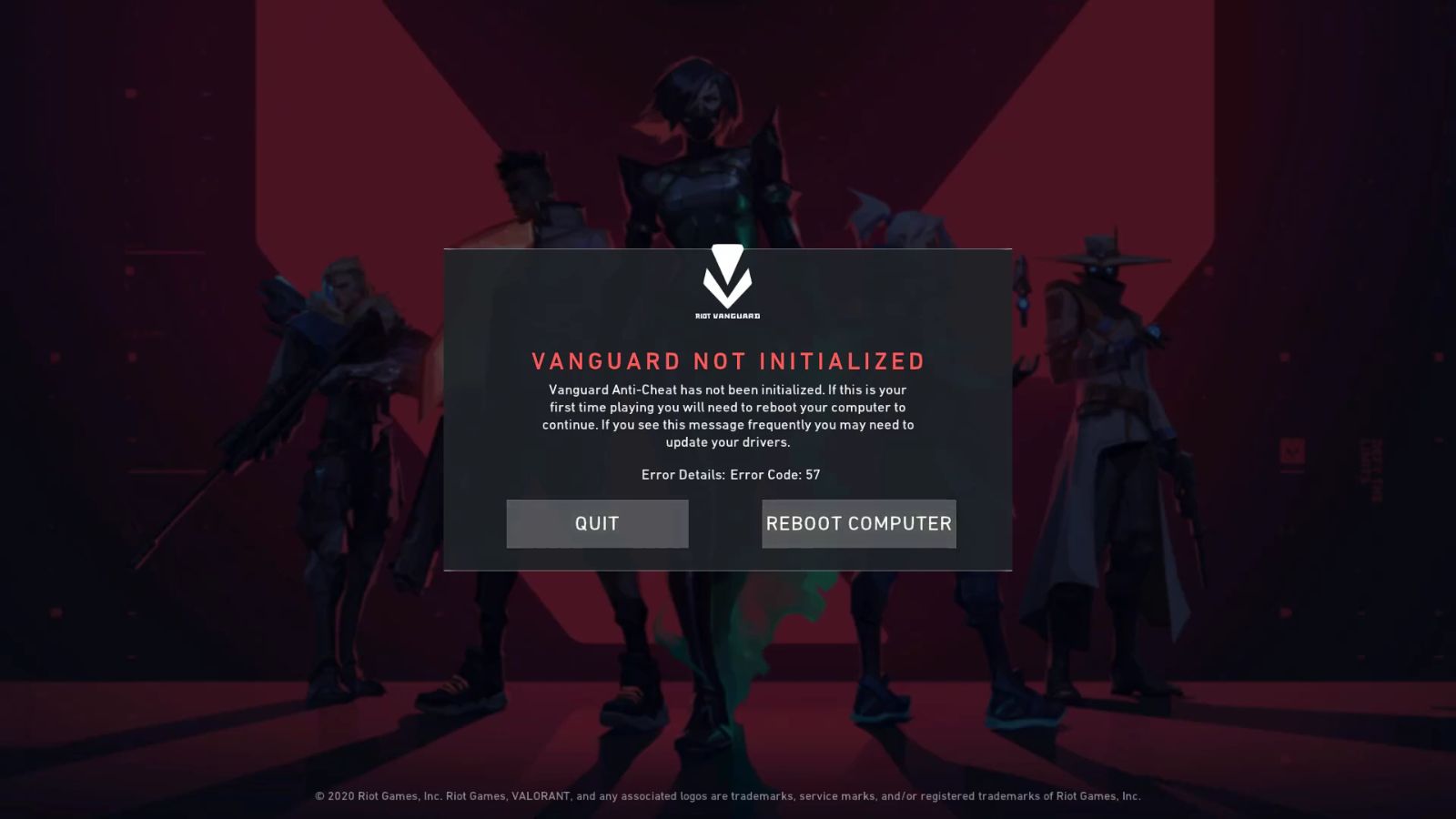 Error Code 57 VALORANT How To Fix It Error Code 57 VALORANT How To Fix It